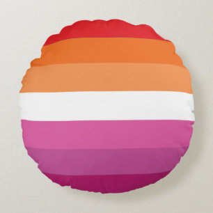 Lesbische Pride-vlag Rond Kussen