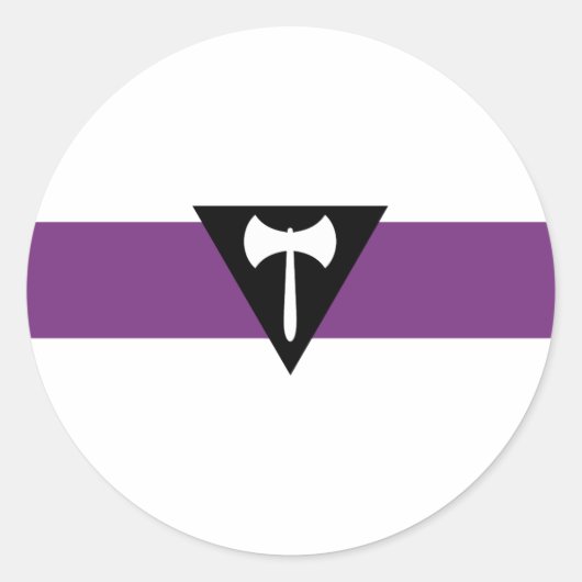 Lesbische Pride-vlag Ronde Sticker (Voorkant)
