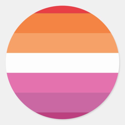 Lesbische Pride-vlag Ronde Sticker (Voorkant)