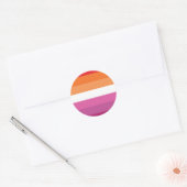 Lesbische Pride-vlag Ronde Sticker (Envelop)