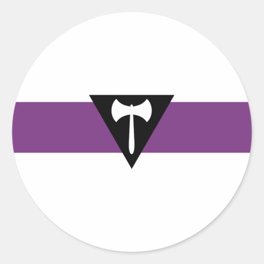 Lesbische Pride-vlag Ronde Sticker (Voorkant)
