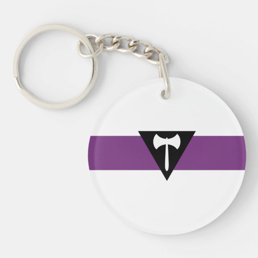 Lesbische Pride-vlag Sleutelhanger (Voorkant)