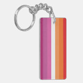 Lesbische Pride-vlag Sleutelhanger (Voorkant Links)
