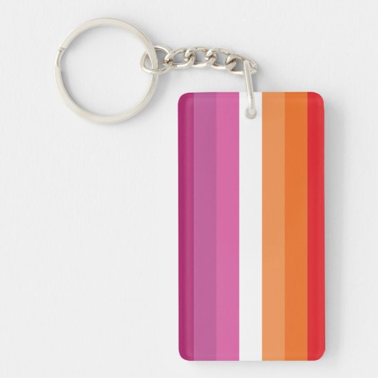 Lesbische Pride-vlag Sleutelhanger (Voorkant)