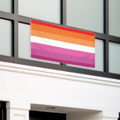 Lesbische Pride-vlag Spandoek (Buitenkant Gebouw)