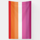 Lesbische Pride-vlag Spandoek (Verticaal)