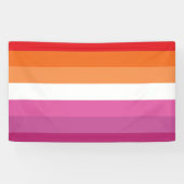Lesbische Pride-vlag Spandoek (Horizontaal)