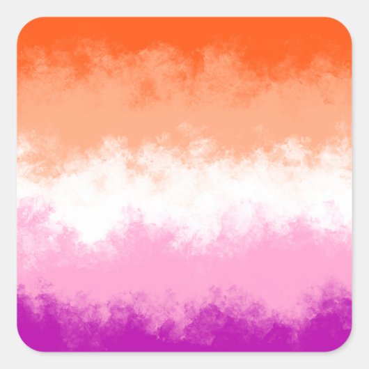 Lesbische pride vlag sticker (Voorkant)