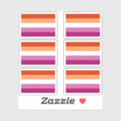Lesbische Pride-vlag stickerpakket Sticker (Vel)