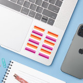 Lesbische Pride-vlag stickerpakket Sticker (Laptop met iPhone)