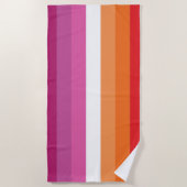Lesbische Pride-vlag Strandlaken (Voorkant)