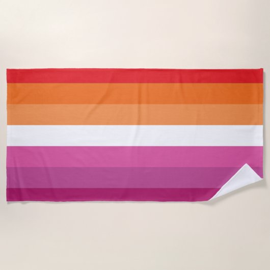 Lesbische Pride-vlag Strandlaken (Voorkant)