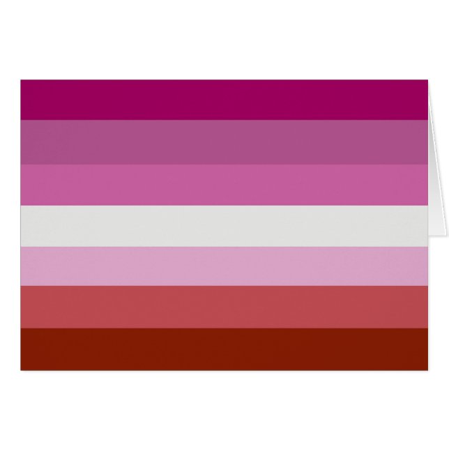 Lesbische Pride-vlag strepen (Voorkant Horizontaal)