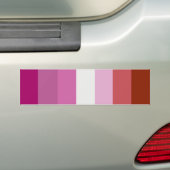 Lesbische Pride-vlag strepen Bumpersticker (Op auto)