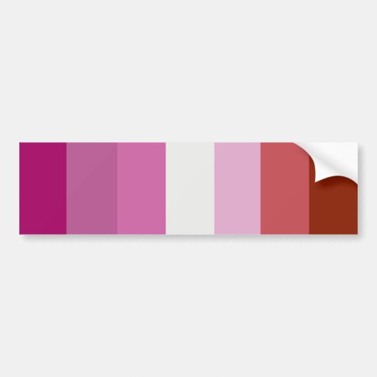 Lesbische Pride-vlag strepen Bumpersticker (Voorkant)