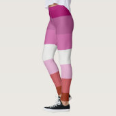 Lesbische Pride-vlag strepen Leggings (Links)