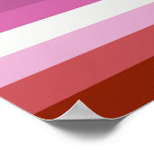 Lesbische Pride-vlag strepen Poster (Hoek)