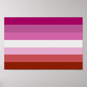 Lesbische Pride-vlag strepen Poster