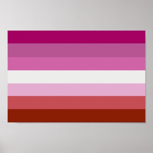 Lesbische Pride-vlag strepen Poster (Voorkant)