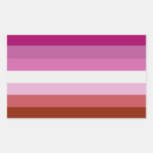 Lesbische Pride-vlag strepen Rechthoekige Sticker