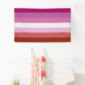 Lesbische Pride-vlag strepen Spandoek (Insitu)