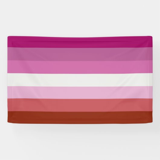 Lesbische Pride-vlag strepen Spandoek (Horizontaal)