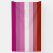 Lesbische Pride-vlag strepen Spandoek (Verticaal)