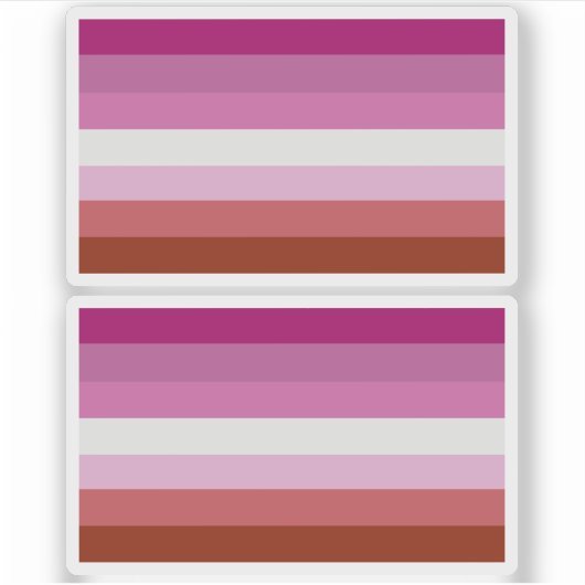 Lesbische Pride-vlag strepen Sticker (Voorkant)