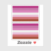 Lesbische Pride-vlag strepen Sticker (Vel)