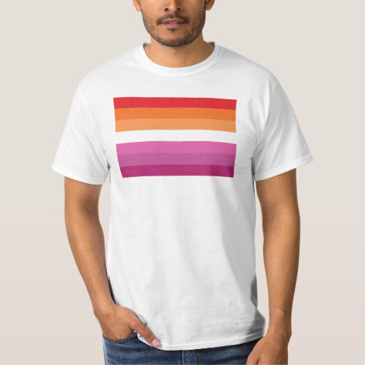 Lesbische Pride-vlag T-shirt (Voorkant)