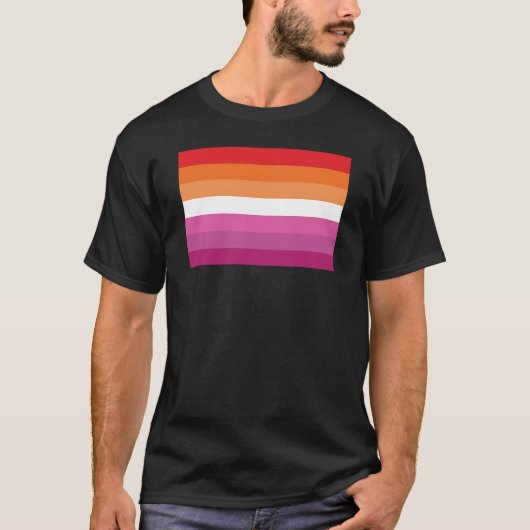 Lesbische Pride-vlag T-shirt (Voorkant)