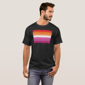 Lesbische Pride-vlag T-shirt (Voorkant volledig)