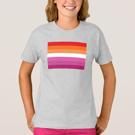 Lesbische Pride-vlag T-shirt (Voorkant)