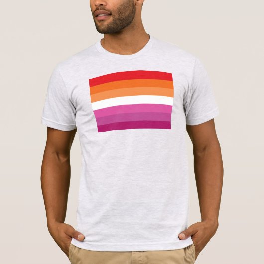 Lesbische Pride-vlag T-shirt (Voorkant)