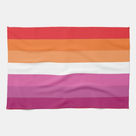 Lesbische Pride-vlag Theedoek (Horizontaal)