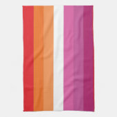 Lesbische Pride-vlag Theedoek (Verticaal)