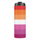 Lesbische Pride-vlag Thermosbeker (Voorkant)