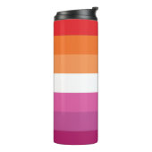 Lesbische Pride-vlag Thermosbeker (Gedraaid links)
