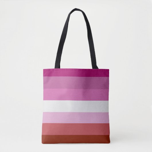 Lesbische Pride-vlag Tote Bag (Voorkant)