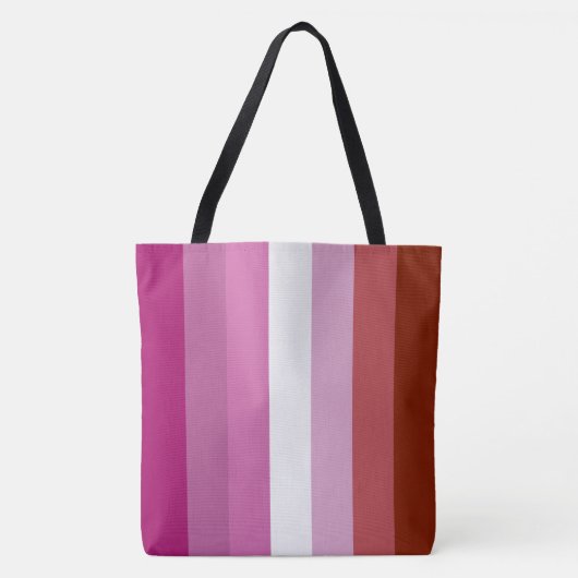 Lesbische Pride-vlag Tote Bag (Voorkant)