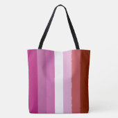 Lesbische Pride-vlag Tote Bag (Achterkant)