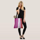 Lesbische Pride-vlag Tote Bag (Op model)