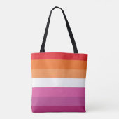 Lesbische Pride-vlag Tote Bag (Achterkant)