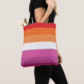 Lesbische Pride-vlag Tote Bag (Dichtbij)