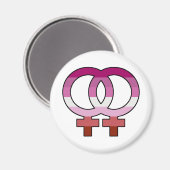 Lesbische Pride Vlag Venus Symbool Magneet (Voorkant / Achterkant)