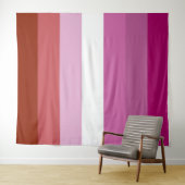 Lesbische Pride Vlag Verticaal Wandkleed (In Situ (horizontaal))