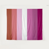 Lesbische Pride Vlag Verticaal Wandkleed (Voorkant (horizontaal))