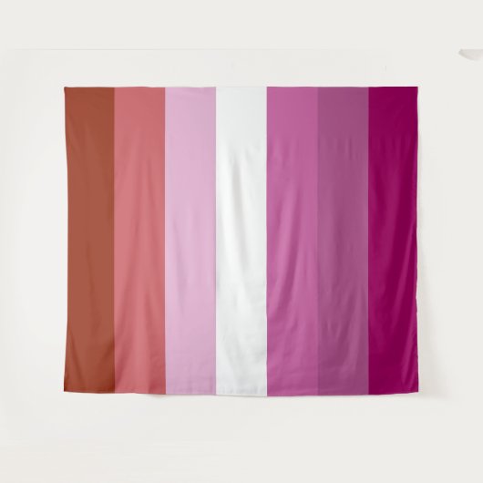 Lesbische Pride Vlag Verticaal Wandkleed (Voorkant (horizontaal))