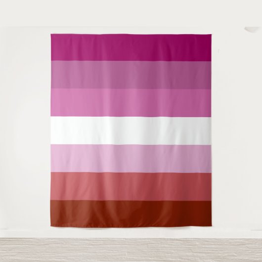 Lesbische Pride Vlag Verticaal Wandkleed (Voorkant)