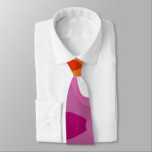 Lesbische Pride Vlaggenverf Swirl Art Stropdas (Gebonden)